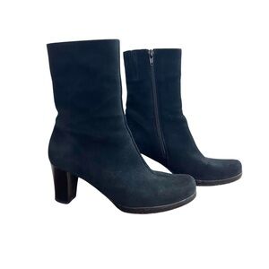La Canadienne Waterproof Black Suede Boots 6.5